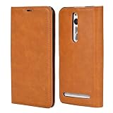 Mulbess Coque pour ASUS ZenFone 2 ZE551ml, Housse en Cuir ASUS ZenFone 2 ZE551ml, Slim Etui Protection pour ASUS ZenFone 2 ZE551ml Case, Marron