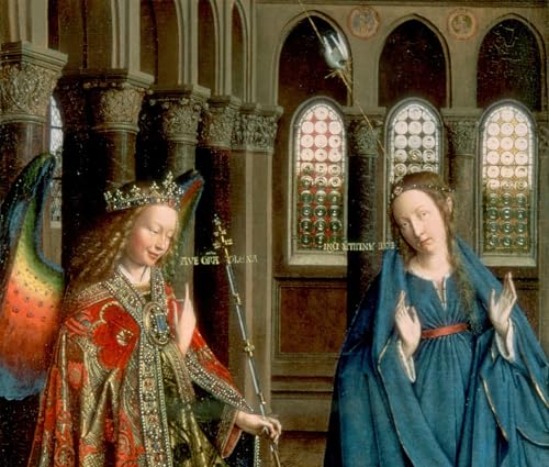 Impression toile Jan Van Eyck Annonciation 60x90cm pour déco salon
