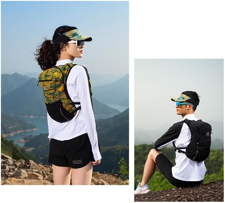 Miniatura 4 de Mochila ligera de hidratación, mochila de senderismo con aislamiento de 12 litros para senderismo, ciclismo, correr, ciclismo, rave (negro, LXL)