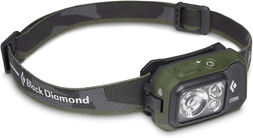 Miniatura 1 de BLACK DIAMOND Linterna frontal Storm 450  450 lúmenes de brillo  Impermeable y regulable  3 pilas AAA (incluidas)  Camping, senderismo, correr