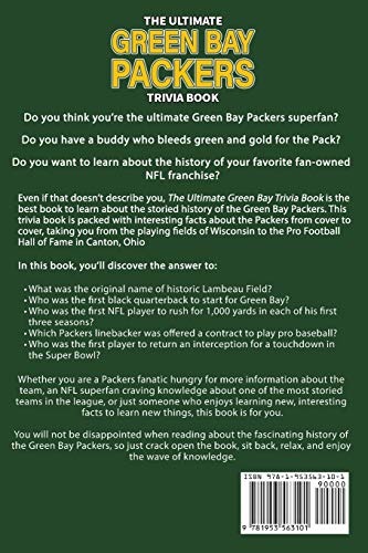 The Ultimate Green Bay Packers Trivia Book: A Collection of Amazing Trivia Quizzes and Fun Facts For
