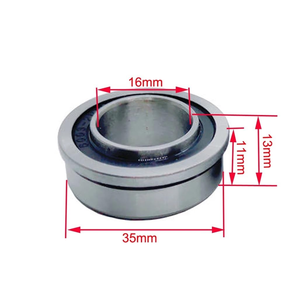 Ajuste for 1 Pieza ID 16 17 19 20 MM 5/8 "3/4" x OD 1-3/8 "Go Kart cortacésped carretillas carros Rueda rodamiento de Bolas con Bridas F6003 F6202RS(16X35X11X13,4Pcs)