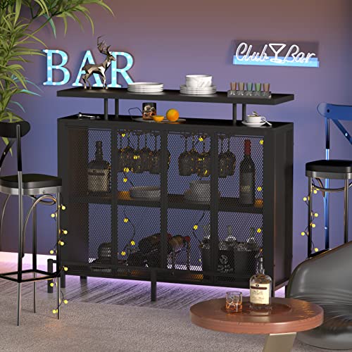 PAKASEPT-Home-Bar-Unit-3-Tier-Liquor-Bar-Table-with-Wine-Glasses-Holder-and-Storage-Shelves-and-Footrest-Wine-Bar-Cabinet-for-Home-Kitchen-Black