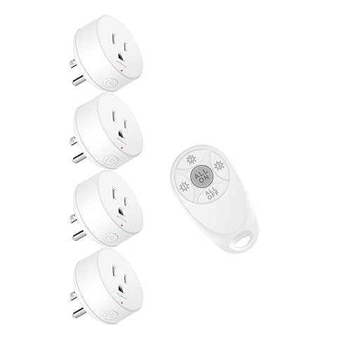 Miniatura 12 de Toma de control remoto, interruptor de luz y enchufe remoto greencycle con interruptor de luz inalámbrico, rango de 500 pies, no necesita cableado,