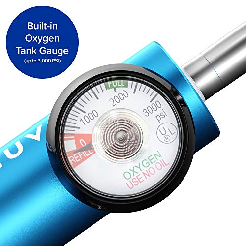 Nuvälsa Ozone Therapy Low Flow Oxygen Regulator – Easy To Use – Works With Ozone Generators – Compatible With Oxygen Cylinders Up To 3,000 Psi – Wrench-Tightened Connection – Cga 540 #TOP2