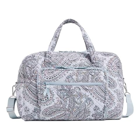 Vera Bradley Cotton Weekender Travel Bag, Soft Sky Paisley Cover