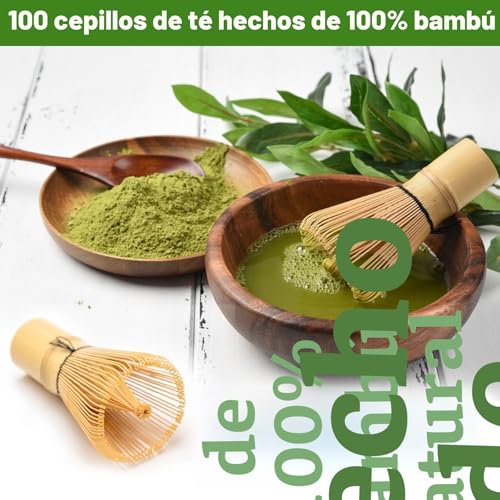 Miniatura 4 de Vmutga Batidor De Bambú Natural Chasen Tradicional, Ma-01 Accesorio De Ceremonia De Matcha Japonés De 100 Varillas Té Matcha