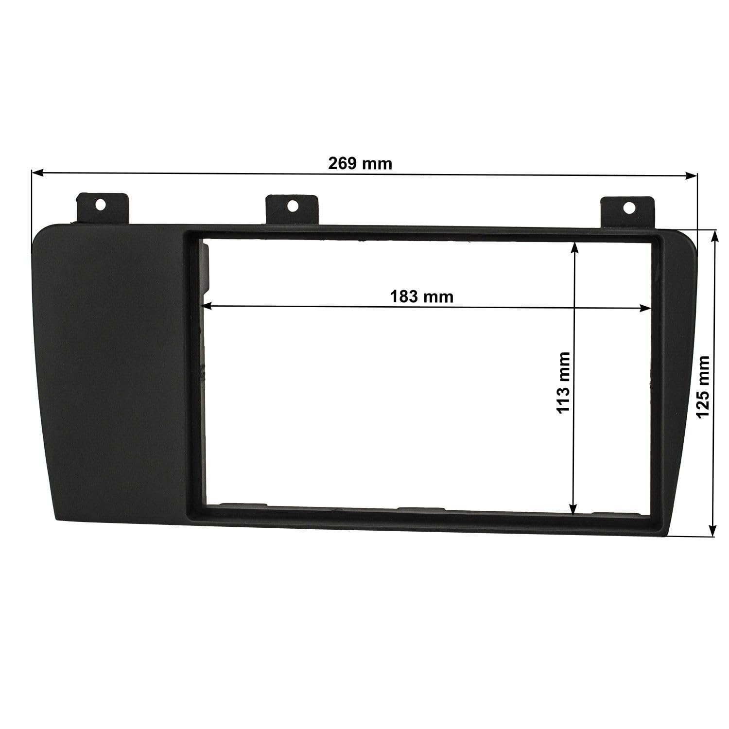 tomzz Audio 2456-014 Doppel DIN Radioblende kompatibel mit Volvo S60 P24 XC70 P2 V70 P26 anthrazit-schwarz
