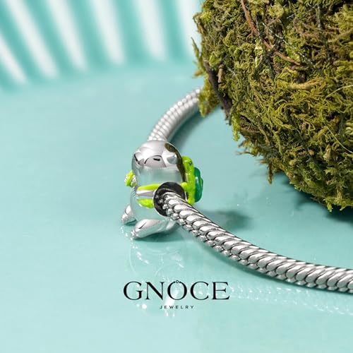 Image of GNOCE Animals Bead Charm for Women,Silver Charms Necklace Bracelet for Her, Jewelry Gift