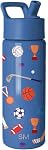 Simple Modern Kids Water Bottle with Straw Lid | 14oz Insulated Stainless Steel Kids Tumbler & Spill Proof Toddler Cup for School, Girls, Boys | Summit | Wheels Up