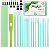 Aneco 60 Pieces Cell Phone Cleaning Kit Brush Set USB Charging Port Dust Port Covers Plug Set and Headphone Jack Cleaner Compatible with iPhone, iOS Android, Cell Phone, Electronics Cleaner