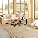 ODIKA Waterfall Glass Top Coffee Table - Rectangle Coffee Tables for Living Room Wood Industrial Center Table with Storage