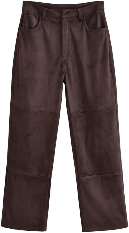 Women's Retro High-Waisted Zipper Casual Cropped Pants