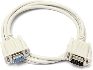 كابل DB9 RS232 بطول 1.5 متر متوافق مع أجهزة منفذ سيريال والمعدات الصناعية وأجهزة نتورك وأنظمة هاردوير قديمة