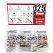 Hilitchi 125 Pcs 3 in 1 Cam Fitting with Dowel and Pre-Inserted Nut with Zinc Plated Hex Drive Socket Cap Furniture Barrel Nuts Crib Screws Assortment Kit for Cabinet Drawer Furniture Connecting