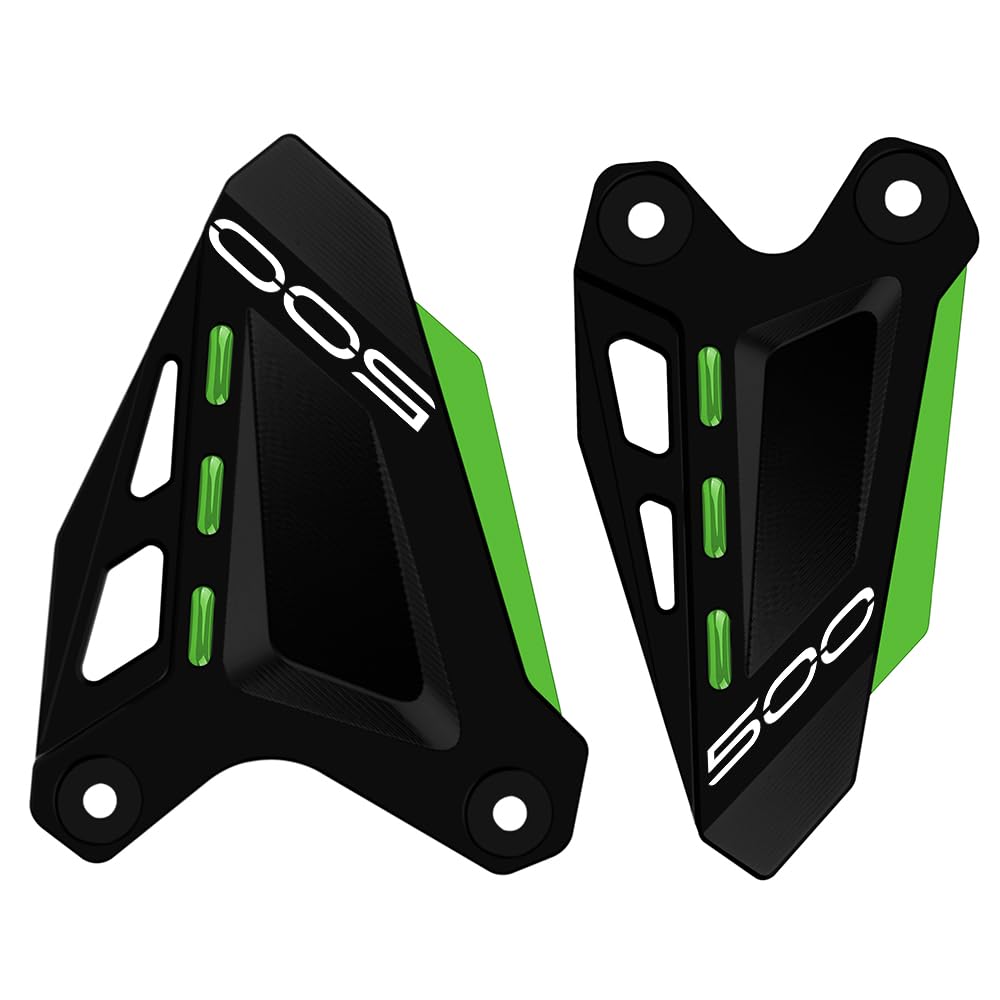 Modeer Per Kawasaki Ninja 400 Z400 2018-2024 | Ninja 500 Z500 2024 Moto CNC Poggiapiede Pedale Protettore Poggiapiede Piastre per Talloni Copertura di Protezione Accessori (z500-nero/verde)