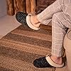 ULTRAIDEAS Men's Cozy Memory Foam Slippers with Fuzzy Plush Wool-Like Lining, Slip on Clog House Shoes with Indoor Outdoor Anti-Skid Rubber Sole(Dark Black, UK Size 6-7) #4