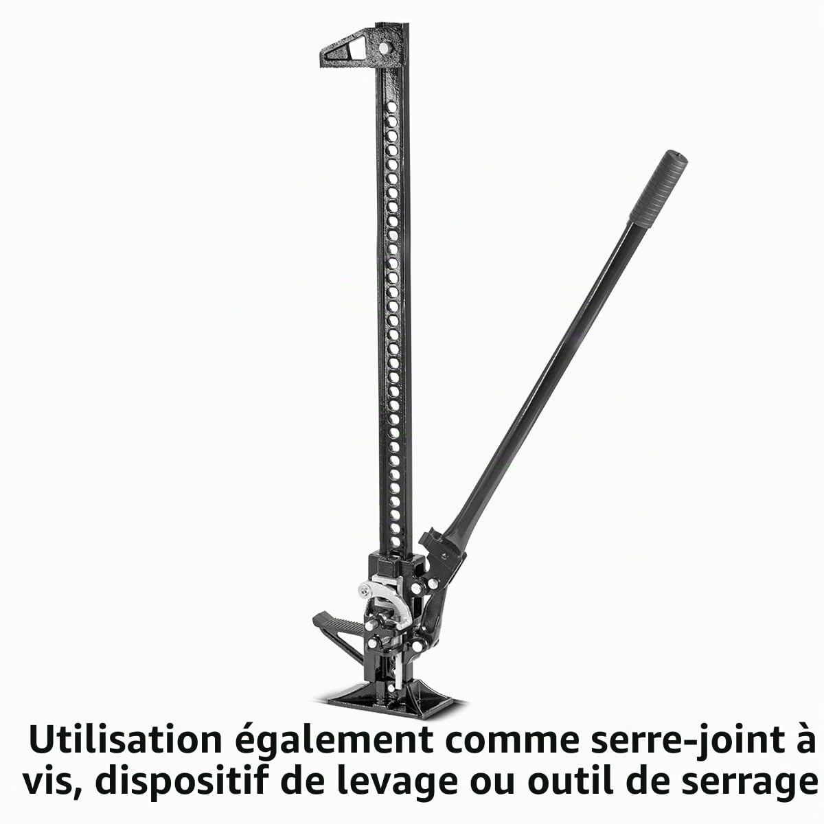 STAHLWERK Cric à barre dentée de 121,9 cm avec capacité de charge de 3 tonnes et hauteur de levage de 13 à 104,5 cm - Cric de levage robuste - Treuil à barre dentée - Cric tout-terrain