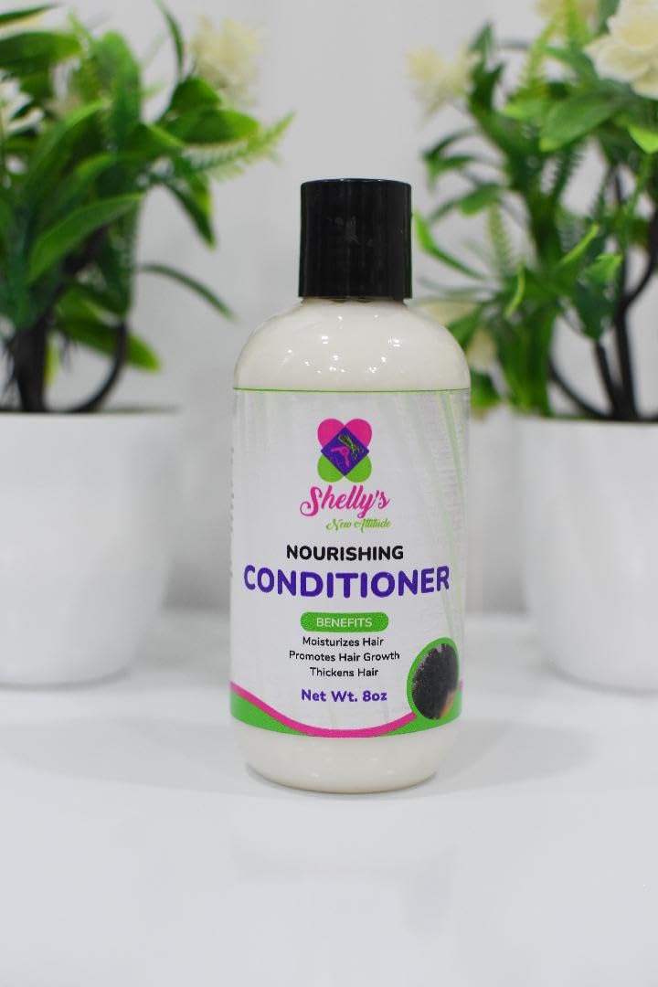 Generic Shelly's New Attitude Nourishing Deep Moisturizing Shampoo and Deep Repairing Conditioner for for Afro-textured curly and coarse and kinky and coily hair, white