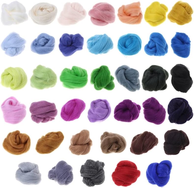 TRENDYBOY 2022 Wool Needlefelting Top Roving Dyed Spinning Wet Felting Fiber(LB)