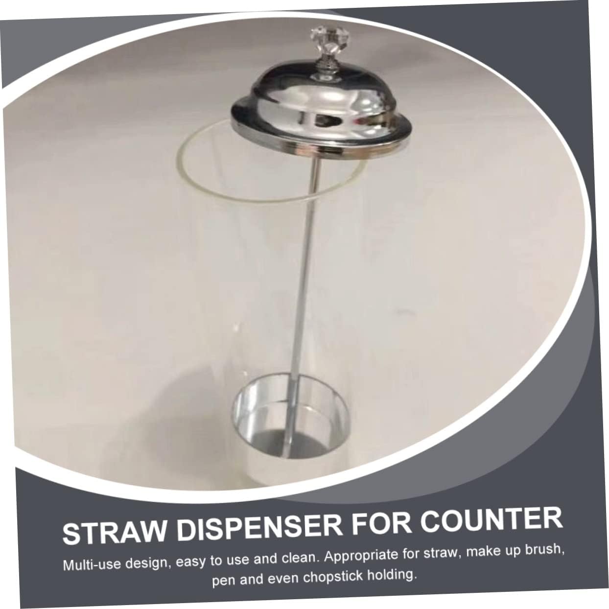 Straw Dispensers Modern Chopstick Holder Straw Organizer Container for Counter Lid Kitchen Tableware Bucket