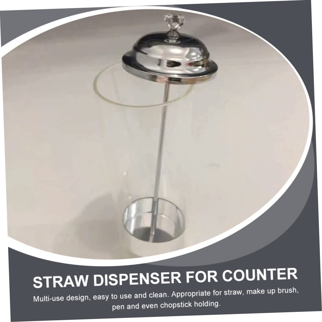 MOLUCKFU Multi-function Straw Holder and Makeup Brush Storage Container Compact Design for Home Organization Material for Straws Brushes and More