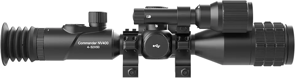 oneleaf.ai Commander NV400 4-52x50 Digital Day/Night Rifle Scope with Rangefinder