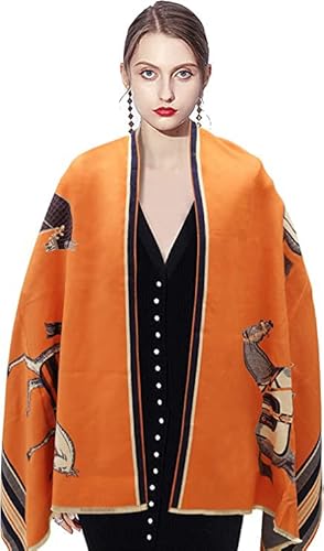 Extree Scarfs For Women Pashmina Silky Shawl Wrap For Evening Dressing Horse Scarf Blanket Open Front Poncho Cape #TOP5