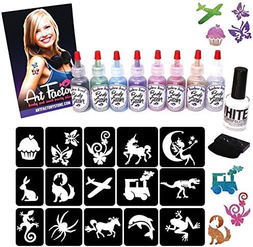 Celebration glitter tattoos kit 60 Tattoos - Water Proof DIYF