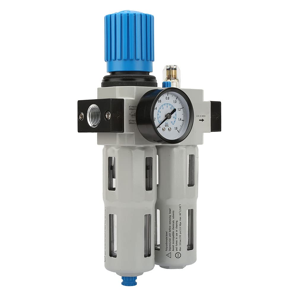 EMUKOEP Bandeja de coche, compresor de aire industrial FRC1/2MIDI G1/2 "Filtro de compresor de aire Separador de agua y aceite con filtro de compresor de aire regulador