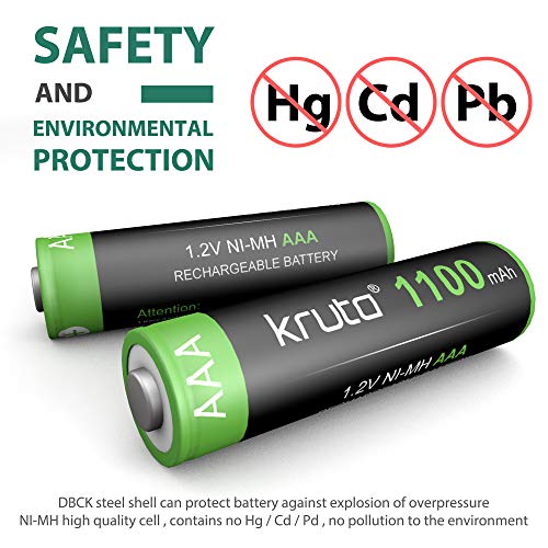 Kruta Solar Lights Batteries Aaa 1100Mah High Capacity 1.2V Ni-Mh Rechargeable Aaa Solar Battery For Outdoor Solar Lights, Battery String Lights, Tv Remotes (Pack 8)… #TOP4