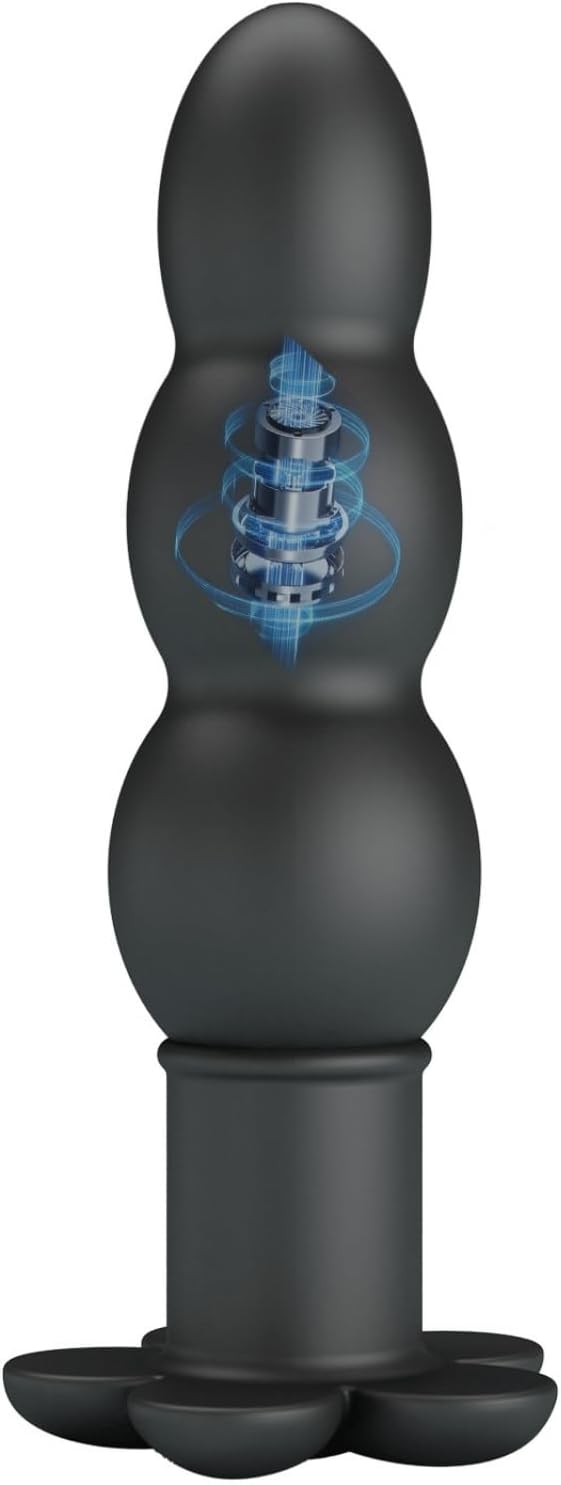3 Balls Anal Bead with Handle Vibrator, Silicone Male Prostrate Massager Men Adult Sex Toy with 10 Vibration Modes