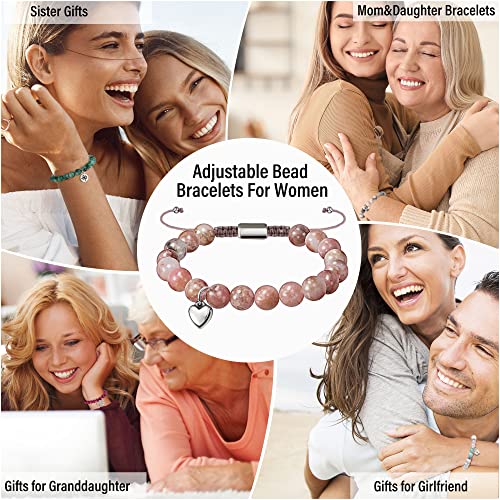 High School College Graduation Gifts for Her 2025 Granddaughter Gifts from Grandma Beaded Bracelets for Teen Senior Grads Bracelet Link Bracelet Adjustable Braided Compass - Thumbnail 4