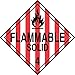 Accuform MPL401VP25 Plastic Hazard Class 4 DOT Placard,"Flammable Solid 4" with Graphic, 10-3/4" Width x 10-3/4" Length, Black on Red/White Stripe (Pack of 25)
