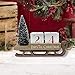 HOMirable Christmas Countdown Blocks Santa Sleigh Advent Calendar 99 Days Christmas Tree Decorations Wooden Farmhouse Rustic Sign Xmas Party Holiday Décor for Home Living Room, Mantel, Tiered Tray