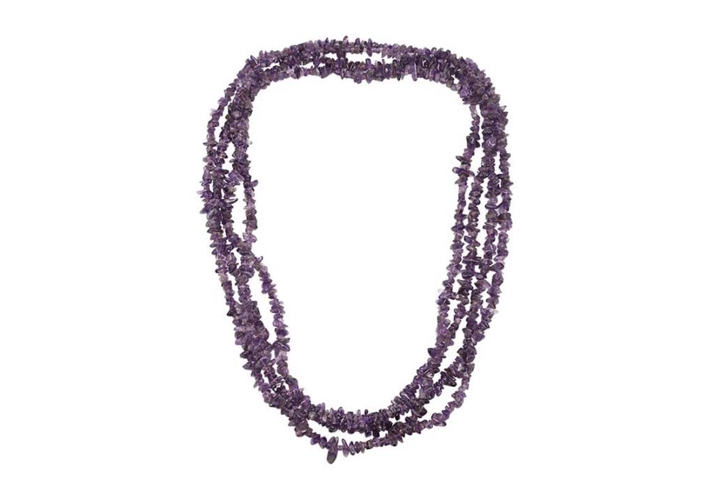 Collier en améthyste naturelle et gravier de forme libre pour fabrication de bijoux 250cm