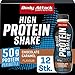 Produktbild Body Attack High Protein Shake, Choc. Caramel 12 x 500ml, 50g Protein, kalorienarmer Fitness Shake für den Muskelaufbau - Milch-Eiweiß, Fertigdrink für unterwegs, in 500ml Flasche, Made in Germany
