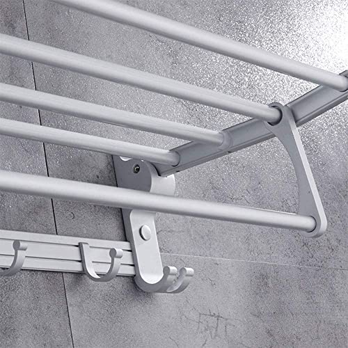 Étagère serviette murale pliable pour optimiser le rangement des petits bains