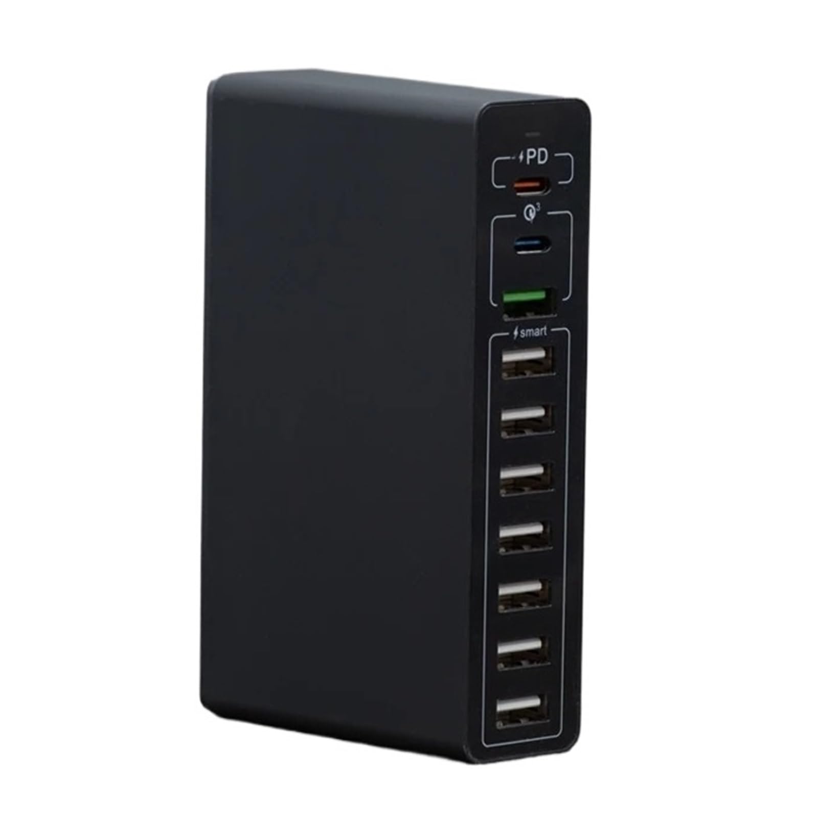 Wieloportowa Ładowarka USB Stacja Ładująca O Mocy 65 W, Podróżna Szybka Ścienna MożLiwość Szybkiego łAdowania(65W Black 10 Port)