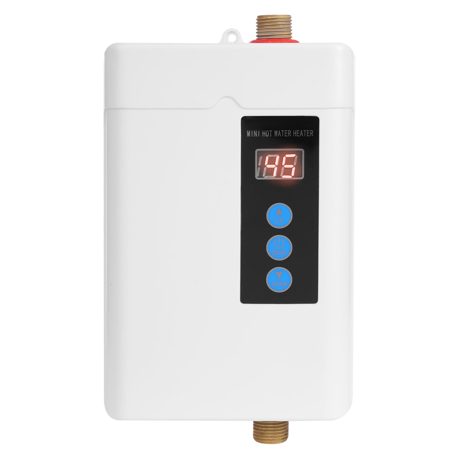 Mini scaldabagno con display a LED, mini scaldabagno senza serbatoio per uso domestico, 220 V, 5000 W, per casa, cucina, sotto il lavello senza spina