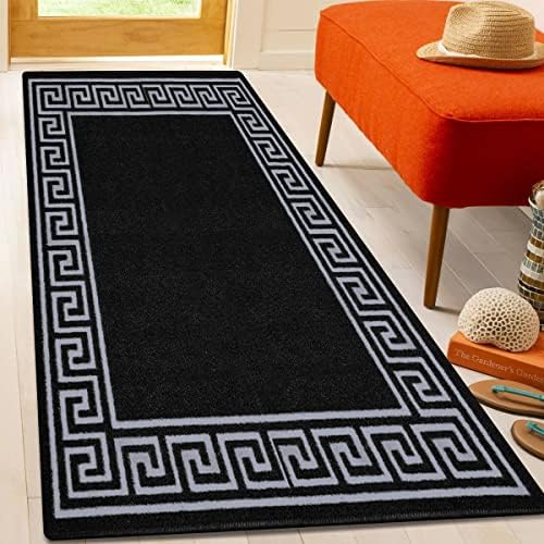 Prime Linens Super Absorbent Door Mat Non Slip - Heavy Duty Washable Doormats Floor Mats For Kitchen Office Chair Front Door Matt Indoor Outdoor (Green & Cream, 40 x 60 cm)