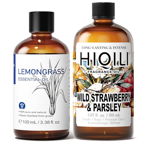 Aceite Esencial de Hierba Limón y Fragancia de Fresa Silvestre y Perejil HIQILI