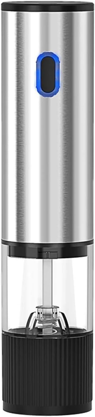 Electric Salt or Pepper Grinder, Stainless Steel and Black