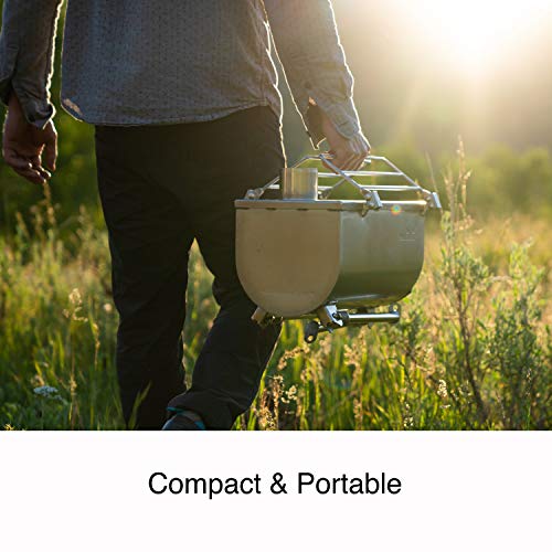 Winnerwell Woodlander Medium Tent Stove | Tiny Portable Wood Burning Stove For Tents, Shelters, And Camping | 800 Cubic Inch Firebox | Precision Stainless Steel Construction | Includes Chimney Pipe #TOP3