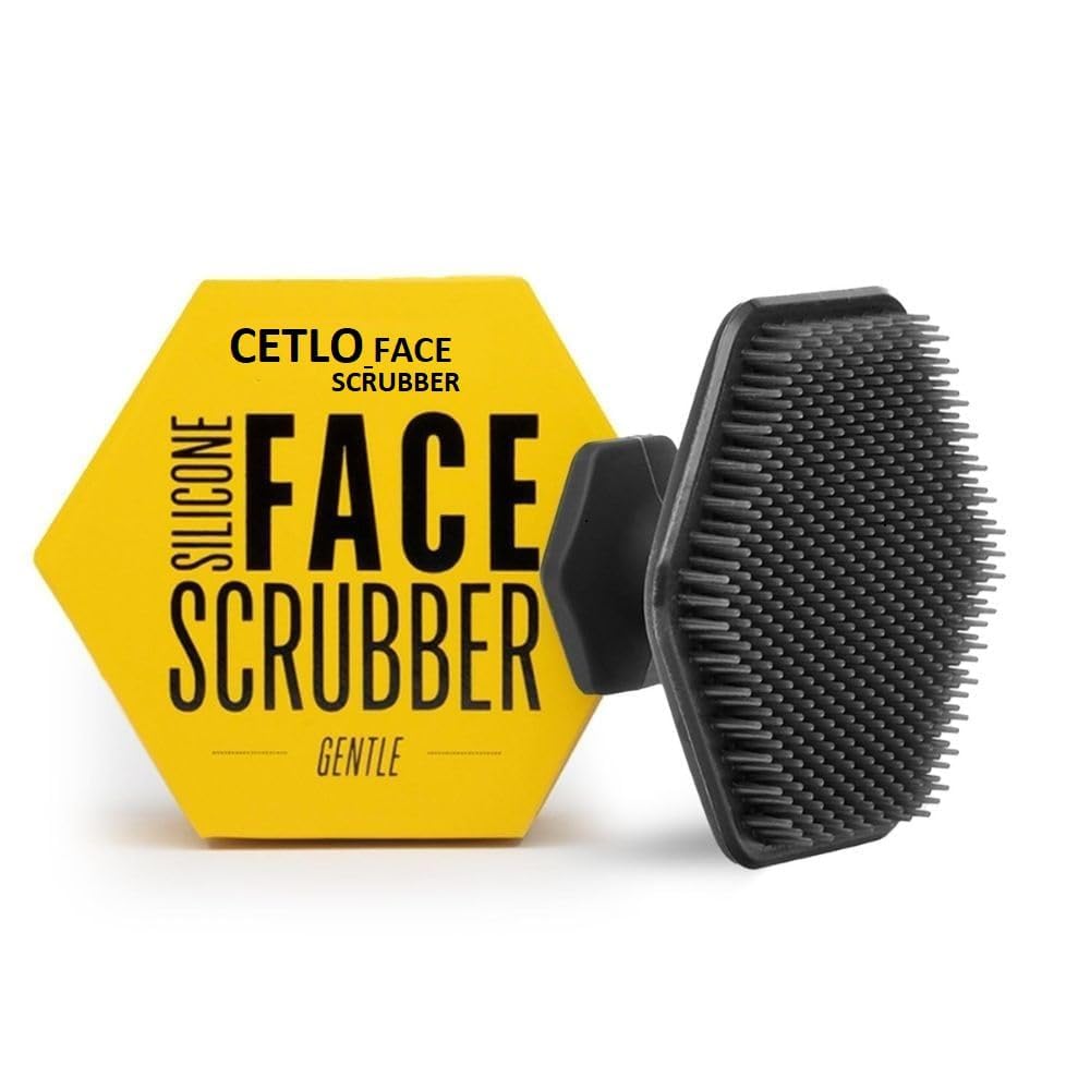 CETLO Silicone Face Scrubber for Men | Facial Cleansing Brush with Gentle Exfoliator Pad & Massager | Oil Control & Daily Face Wash Tool-image-25
