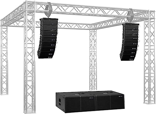 Proreck VENUE SET 10000W P.M.P.O Stereo/Mono Dj Powered Pa Speaker System Combo Set Dual 4’’ Line Array Speaker, Dual 12 Inch Active Subwoofer With Bluetooth Control, Dsp Suitable thumb #6