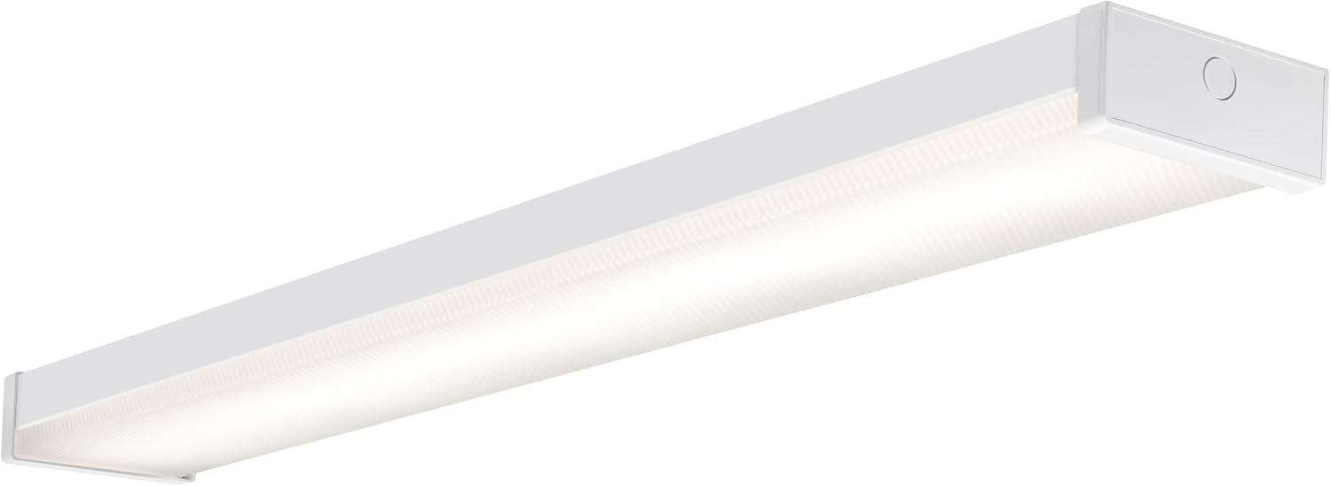 Sylvania 48" LED Prismatic Wrap Light, 36W, 4000 LMS, Linkable, 4000K, Damp Rated, White - 1 Pack (66740)