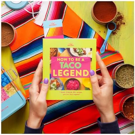 How to be a Taco Legend Cookbook Kit from The Spicery | 80+ Mexican Recipes | Easily Create a Range of Mexican Delights with These 4 Spice Blends | Refills Available