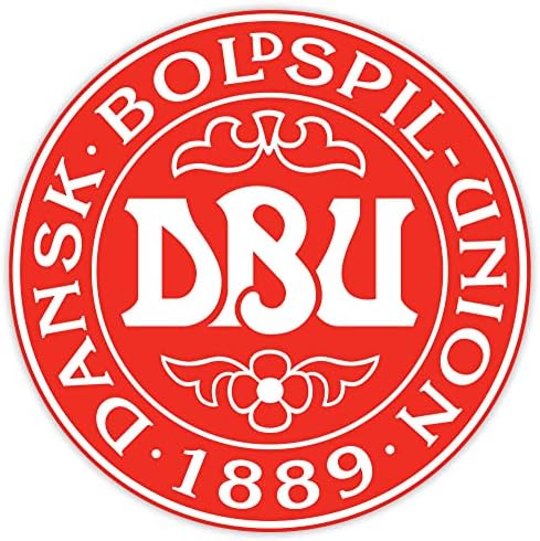 Denmark DBU National Football Association Union Team Soccer Sticker Decal 4" x 4" image 2