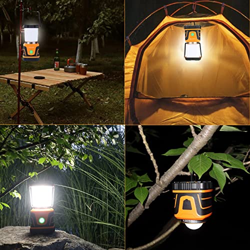 Camping Lantern Rechargeable 2200LM, LED Flashlight Lanterns for Power Outages, Emergency,Camping,Hurricane, Lanterns with IPX5 Waterproof,4 Light Modes,4400mAh Power Bank - Thumbnail 5